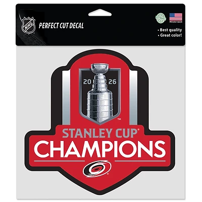 WinCraft Carolina Hurricanes 2026 Stanley Cup Champions 8" x 8" Perfect Cut Decal
