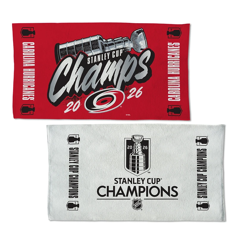 WinCraft Carolina Hurricanes 2026 Stanley Cup Champions Locker Room 22" x 42" Double-Sided On-Ice Celebration Towel