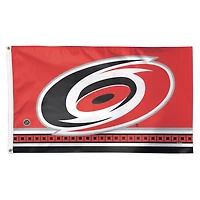WinCraft Carolina Hurricanes Deluxe Drapeau unilatéral 3 pi x 5 pi