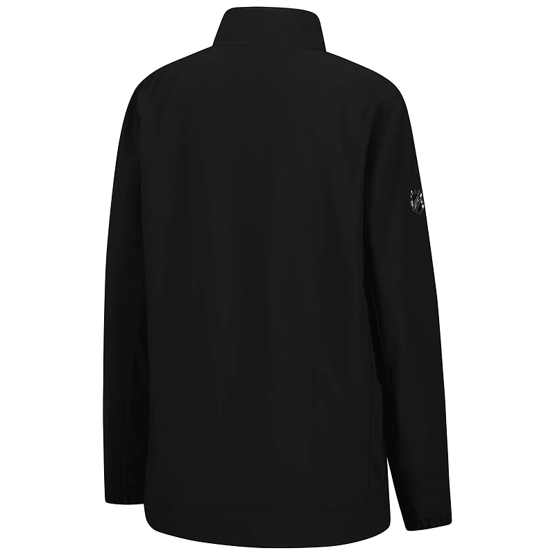Veste d'entraîneur entièrement zippée Authentic Pro des Hurricanes de la Caroline Fanatics pour femmes, noire