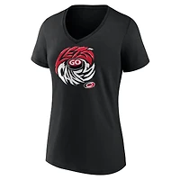 Women's  Black Carolina Hurricanes Native V-Neck T-Shirt