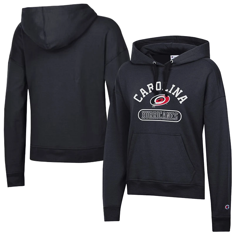 Sweat à capuche Champion noir pour femmes, modèle Pill Box, des Hurricanes de la Caroline.