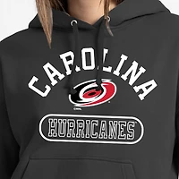 Women's Champion  Black Carolina Hurricanes Arched Pill Box Hoodie