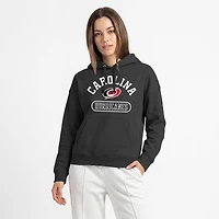 Women's Champion  Black Carolina Hurricanes Arched Pill Box Hoodie