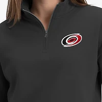Women's Champion  Black Carolina Hurricanes Powerblend Quarter-Zip Sweatshirt