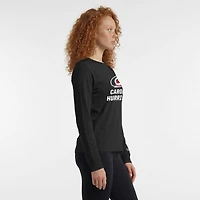 Women's Champion  Black Carolina Hurricanes Wordmark Lockup Long Sleeve T-Shirt