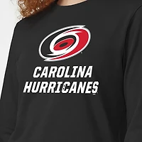 Women's Champion  Black Carolina Hurricanes Wordmark Lockup Long Sleeve T-Shirt