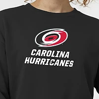 Women's Champion  Black Carolina Hurricanes Wordmark Lockup Powerblend Sweatshirt