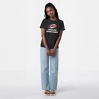 Women's Champion  Black Carolina Hurricanes Wordmark Lockup T-Shirt