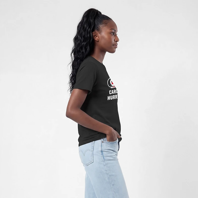 Women's Champion Black Carolina Hurricanes Wordmark Lockup T-Shirt