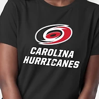 Women's Champion  Black Carolina Hurricanes Wordmark Lockup T-Shirt