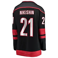 Women's Fanatics Alexander Nikishin Black Carolina Hurricanes Home Breakaway Jersey