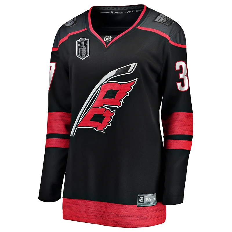 Maillot domicile Breakaway noir Fanatics Andrei Svechnikov des Hurricanes de la Caroline, finale Coupe Stanley 2026, pour femmes