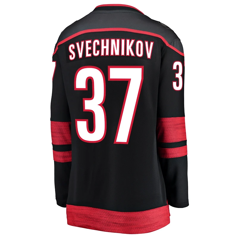 Women's Fanatics Andrei Svechnikov Black Carolina Hurricanes Home Breakaway Player Jersey