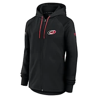 Women's Fanatics  Black Carolina Hurricanes Authentic Pro Rink Fleece Full-Zip Jacket