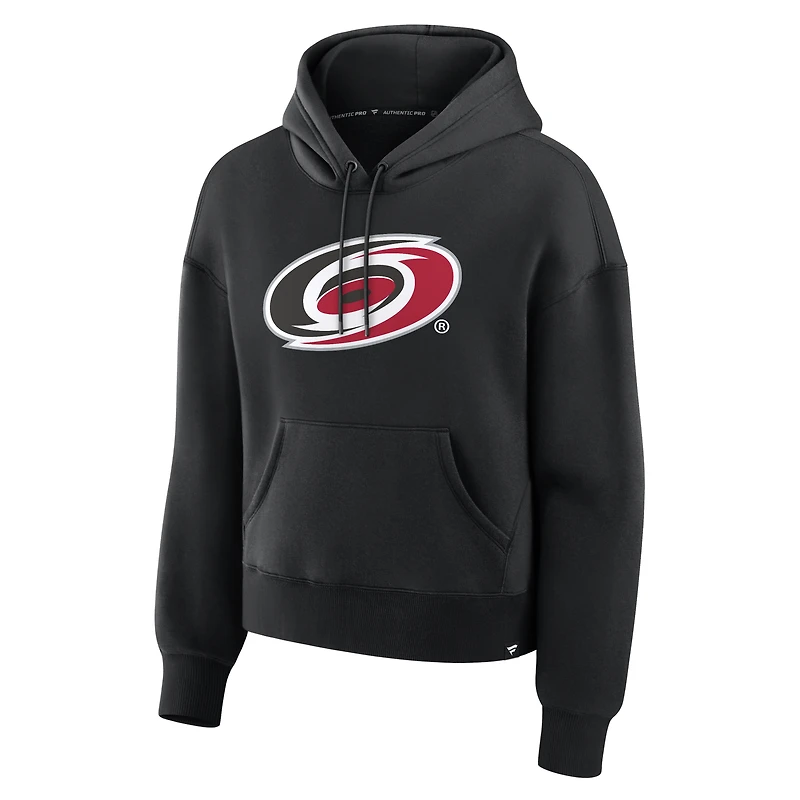 Sweat à capuche essentiel noir Carolina Hurricanes pour femmes de Fanatics