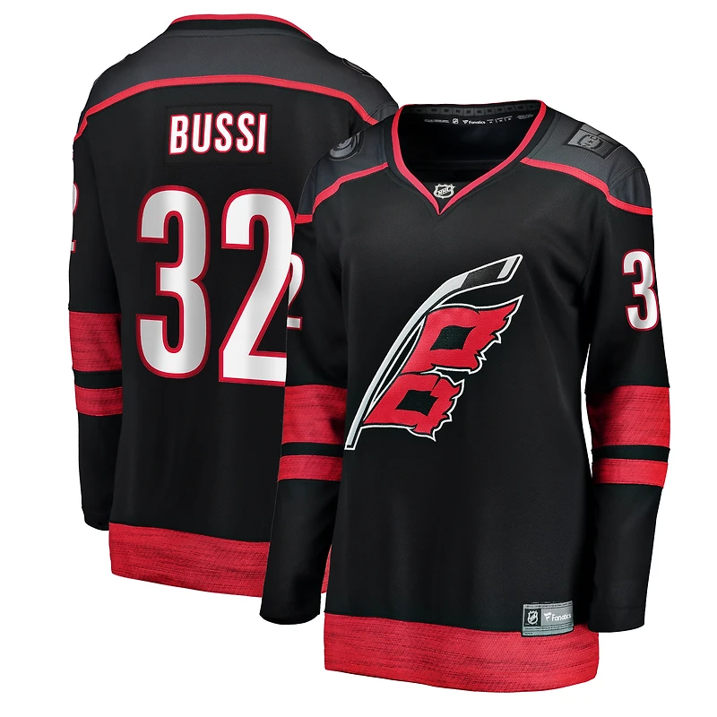 Women's Fanatics Brandon Bussi Black Carolina Hurricanes Home Breakaway Jersey
