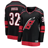 Women's Fanatics Brandon Bussi Black Carolina Hurricanes Home Breakaway Jersey