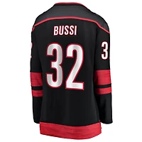 Maillot domicile noir Brandon Bussi des Hurricanes de la Caroline (Fanatics) pour femmes