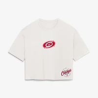 Women's Fanatics Cream Carolina Hurricanes 2026 Stanley Cup Champions Cropped Top
