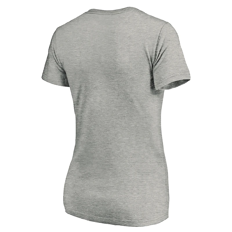 Women's Fanatics Heather Gray Carolina Hurricanes 2026 Stanley Cup Champions Plus Locker Room V-Neck T-Shirt