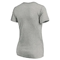 Women's Fanatics Heather Gray Carolina Hurricanes 2026 Stanley Cup Champions Plus Locker Room V-Neck T-Shirt