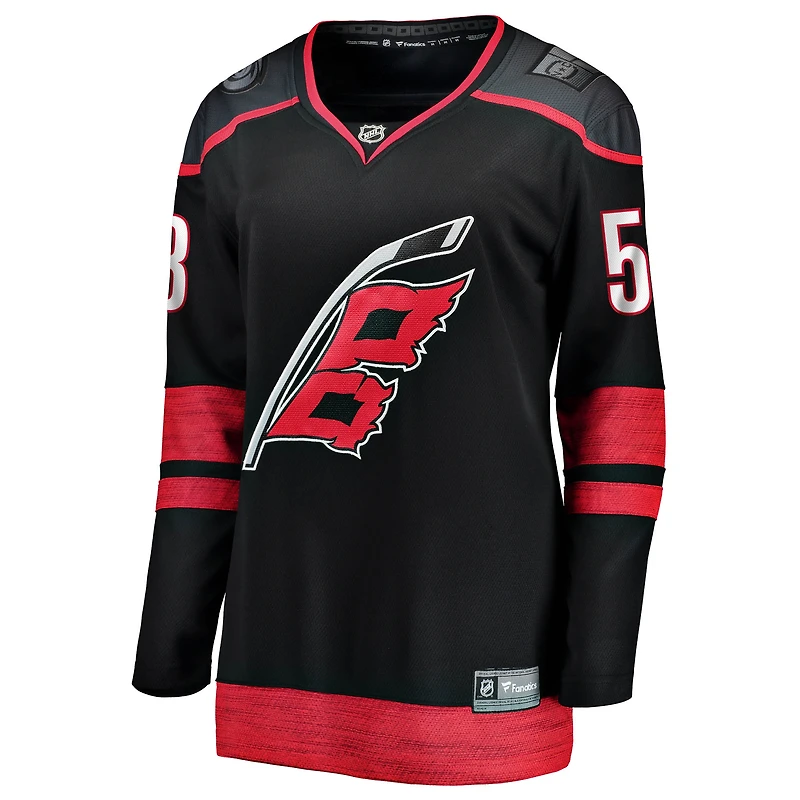 Maillot domicile noir Jackson Blake des Hurricanes de la Caroline pour femmes (Fanatics).