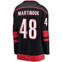 Fanatics Jordan Martinook pour femmes, maillot de joueur échappé à domicile des Hurricanes la Caroline, noir