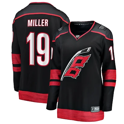 Maillot noir K'Andre Miller pour femmes Fanatics des Hurricanes de la Caroline à domicile