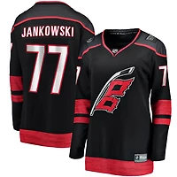 Maillot de joueur échappé à domicile des Hurricanes la Caroline, Mark Jankowski, fanatiques féminines, noir