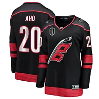 Maillot domicile Breakaway noir Sebastian Aho des Hurricanes de la Caroline, finale Coupe Stanley 2026, pour femmes (Fanatics).