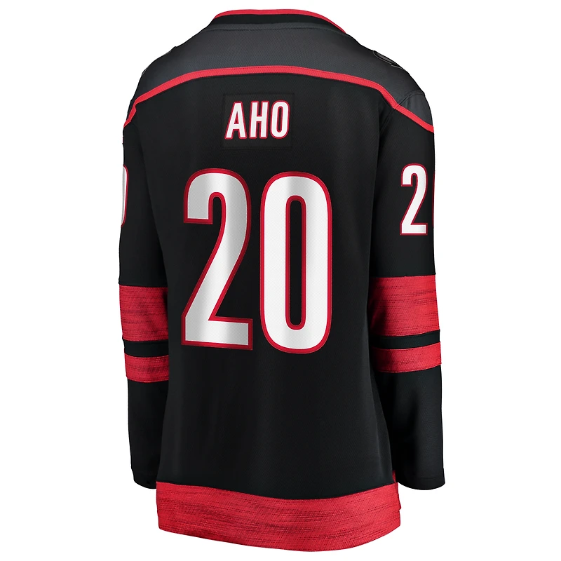 Maillot domicile Breakaway noir Sebastian Aho des Hurricanes de la Caroline, finale Coupe Stanley 2026, pour femmes (Fanatics).