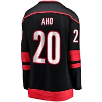 Maillot de joueur échappé à domicile des Hurricanes la Caroline Fanatics Sebastian Aho pour femmes, noir