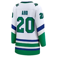 Fanatics pour femmes Sebastian Aho Blanc Carolina Hurricanes Whalers Premier Breakaway Maillot