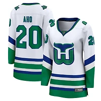 Women's Fanatics Sebastian Aho White Carolina Hurricanes Whalers Premier Breakaway Jersey