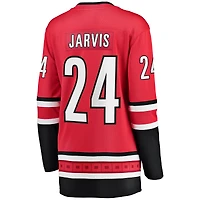 Maillot de joueur échappé alternatif des Hurricanes la Caroline Fanatics Seth Jarvis pour femmes, rouge