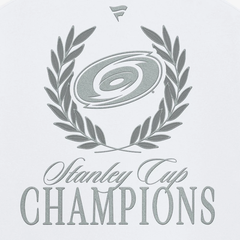 Haut court blanc Fanatics pour femmes, Carolina Hurricanes, champions de la Coupe Stanley 2026, USA 250
