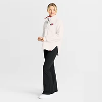Women's Fanatics White Carolina Hurricanes Rush Sherpa Half-Snap Pullover