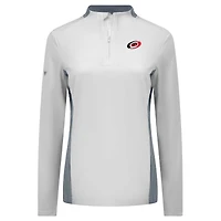 Women's Levelwear White Carolina Hurricanes Moxie Insignia Core Quarter-Zip Top