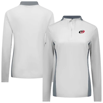 Haut à glissière quart de tour Moxie Insignia Core blanc pour femme Levelwear Carolina Hurricanes