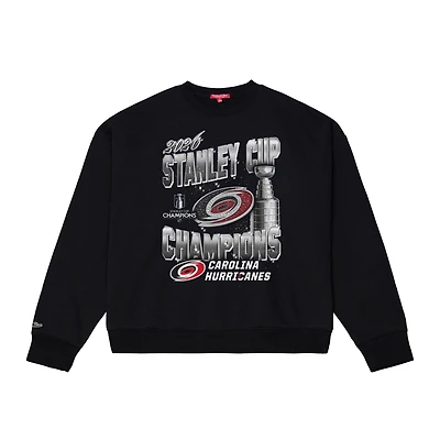 Women's Mitchell & Ness Black Carolina Hurricanes 2026 Stanley Cup Champions Sweatshirt