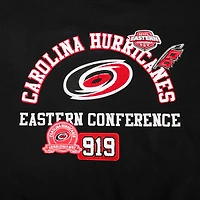 Women's Pro Standard  Black Carolina Hurricanes Area Code Cropped Pullover Sweatshirt