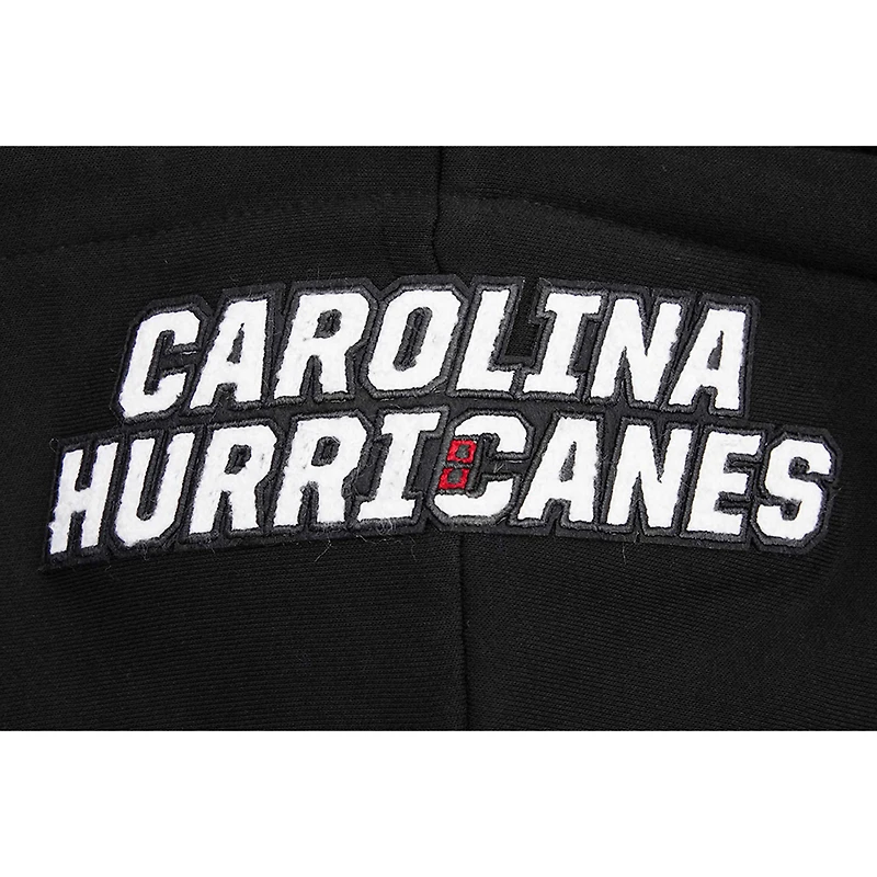 Chandail à capuchon en chenille classique Pro Standard noir des Hurricanes de la Caroline pour femmes