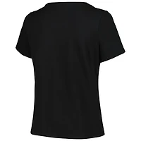 T-shirt noir avec logo en forme d'arche pour femmes, taille plus, Profile, Hurricanes de la Caroline