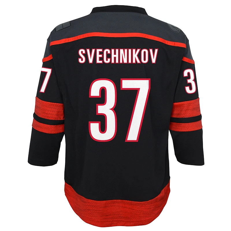 Youth Andrei Svechnikov Black Carolina Hurricanes Alternate Replica Player Jersey