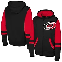Sweat à capuche zippé pour jeunes, noir, Carolina Hurricanes Face Off