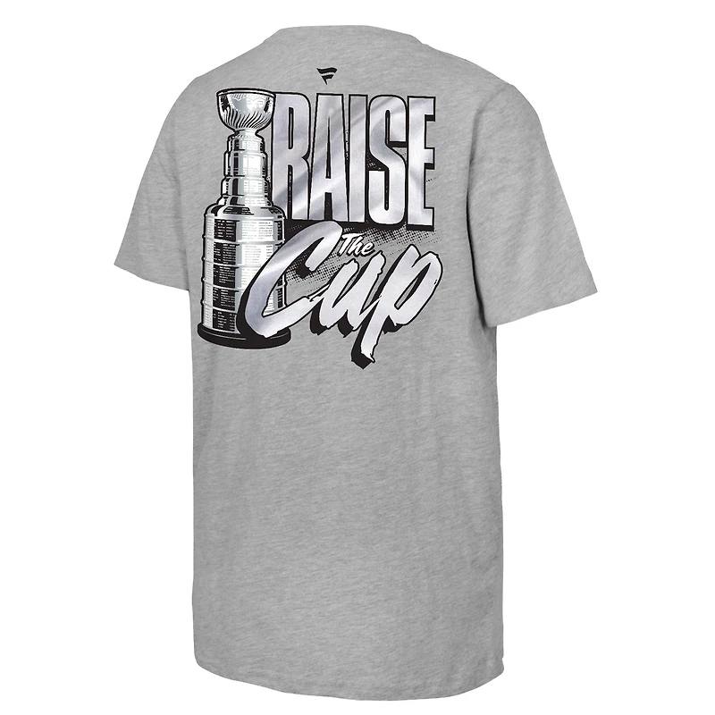 Youth Fanatics Heather Gray Carolina Hurricanes 2026 Stanley Cup Champions Authentic Locker Room T-Shirt
