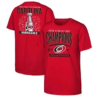 Youth Fanatics Red Carolina Hurricanes 2026 Stanley Cup Champions Signature Roster T-Shirt