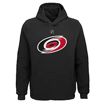 Youth Outerstuff Black Carolina Hurricanes Primary Logo Pullover Hoodie