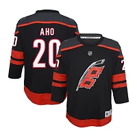 Youth Sebastian Aho Black Carolina Hurricanes Home Replica Player Jersey